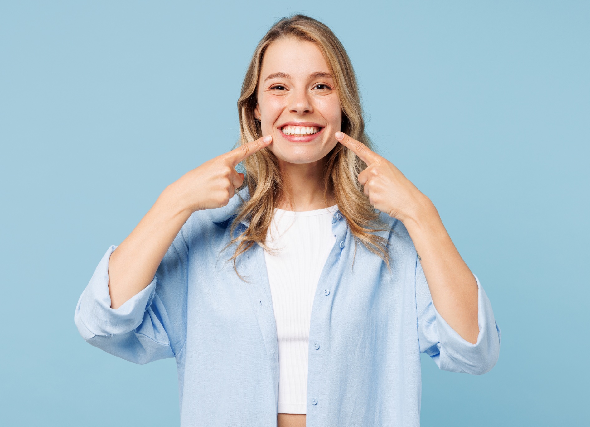 Young, Smilng, Satisfied, Happy, Woman