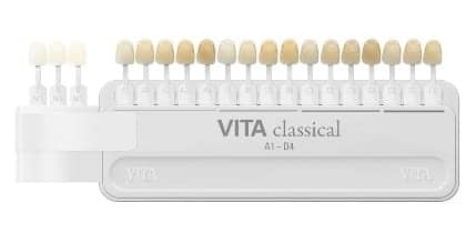 Vita tooth shade guide with extended cosmetic shades