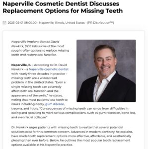Naperville cosmetic dentist on implants and other tooth replacement options